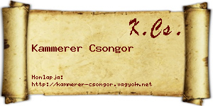 Kammerer Csongor névjegykártya