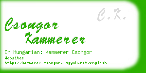 csongor kammerer business card